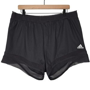 Adidas Womens Black Athletic Performance Soccer Training Shorts Size 1X